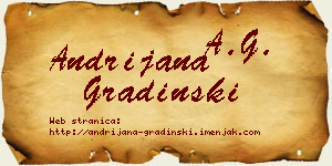 Andrijana Gradinski vizit kartica